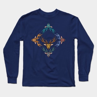 Mandala deer design with a deer designed in a mandala style Long Sleeve T-Shirt